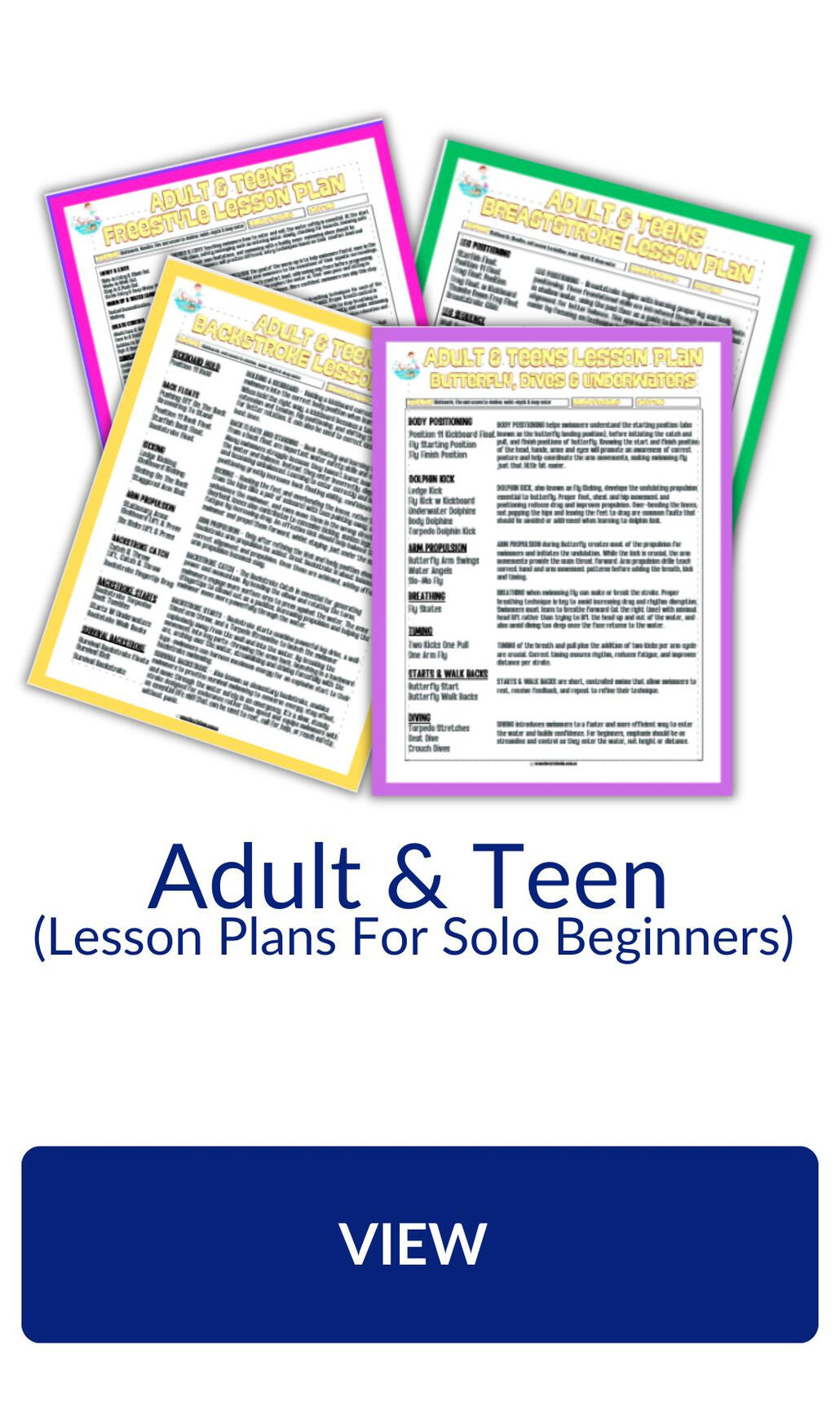 Teach adults how to swim